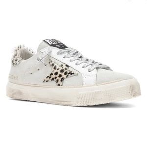Golden Goose Suede Black&White Leopard May Sneaker